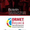Boletín Diagnóstico del Mercado Laboral de Boyacá 2013